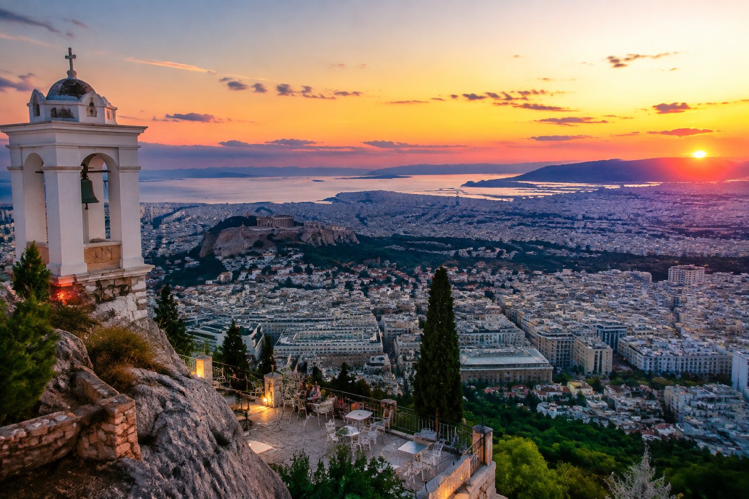 Mount Lycabettus, Athens/Greece: A Sunset Journey Above the Timeless City